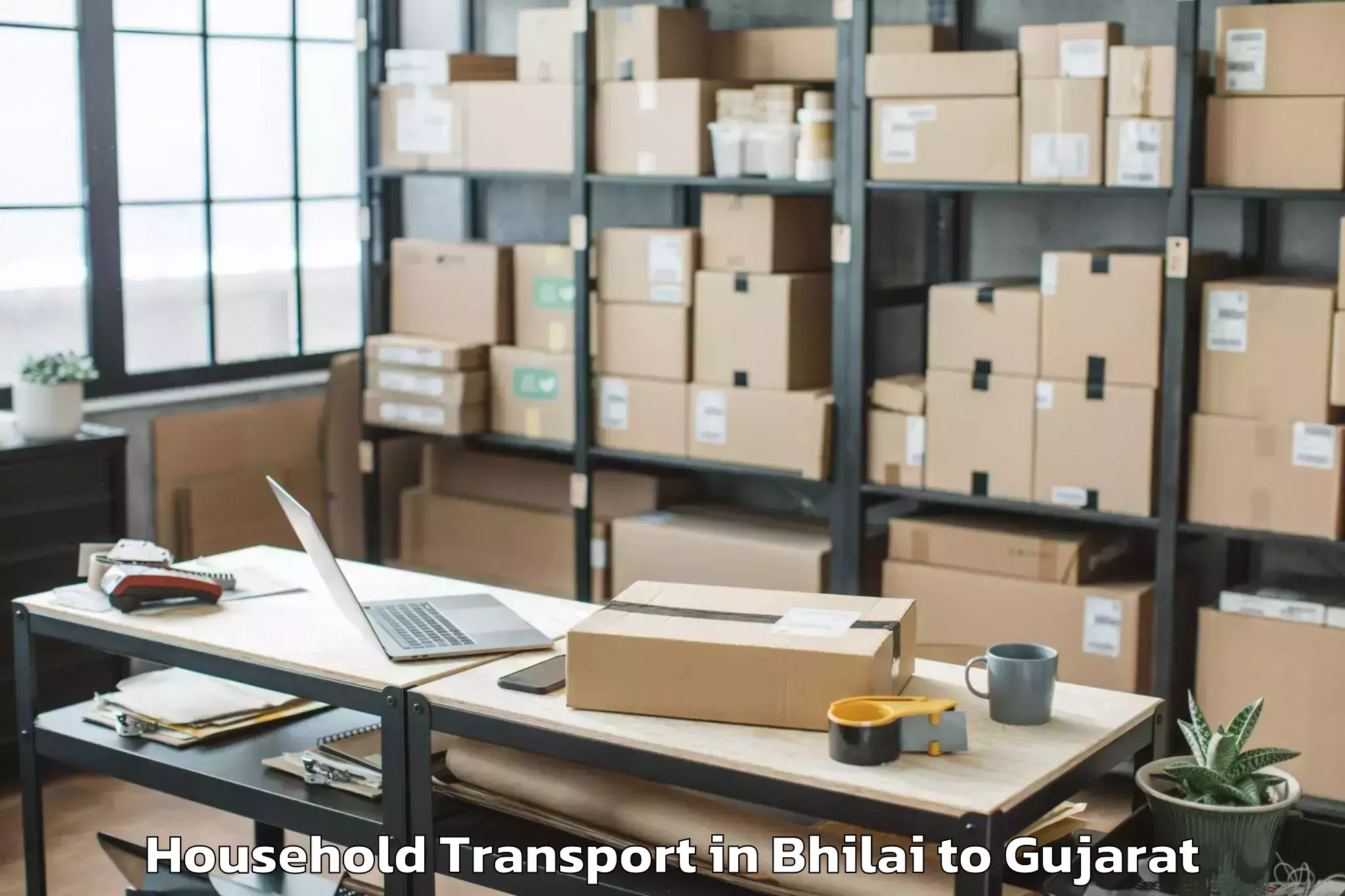 Affordable Bhilai to Paliyad Household Transport